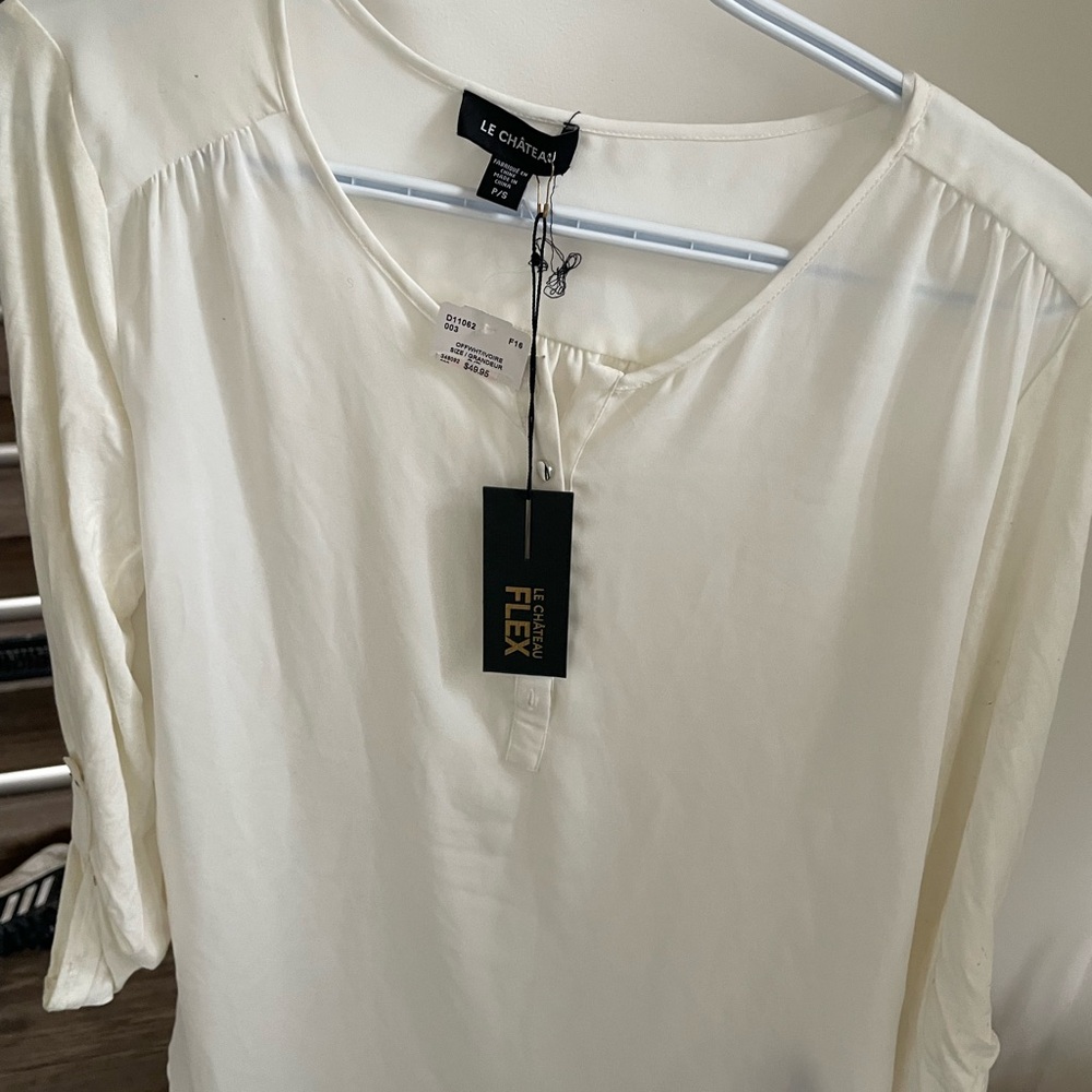 le chateau Women's White Blouse